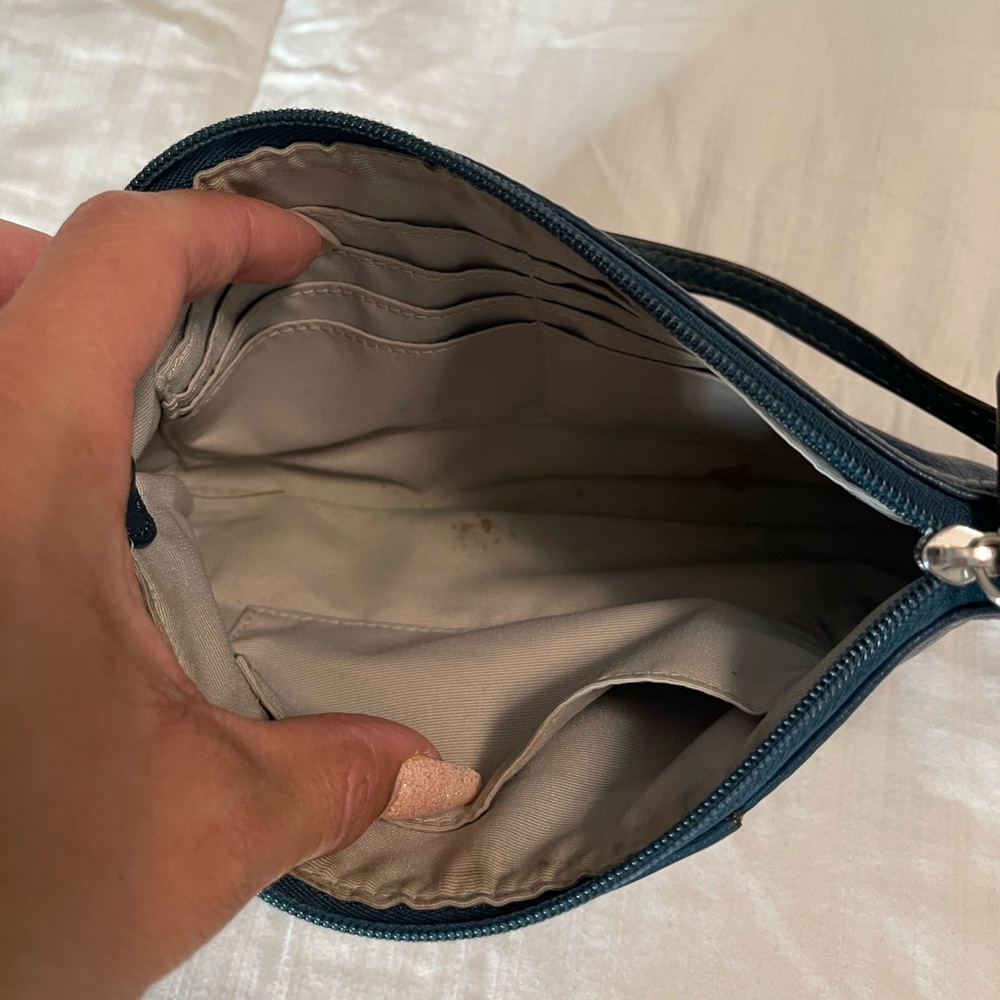 Coach leather wristlet . Turquoise blue - Picture 4 of 7